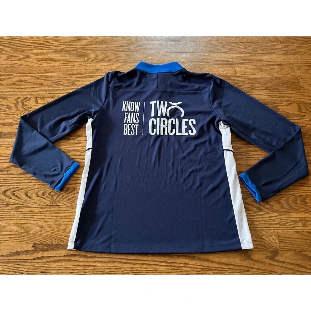 Nike Dri-FIT Womens Soccer Academy Training Quarter Zip Top Navy Blue FZ9770-410